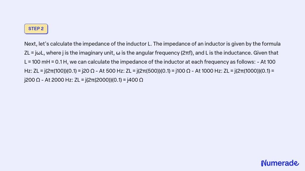 Solved Impedance Transformations Determine The Equivalent Impedance Z