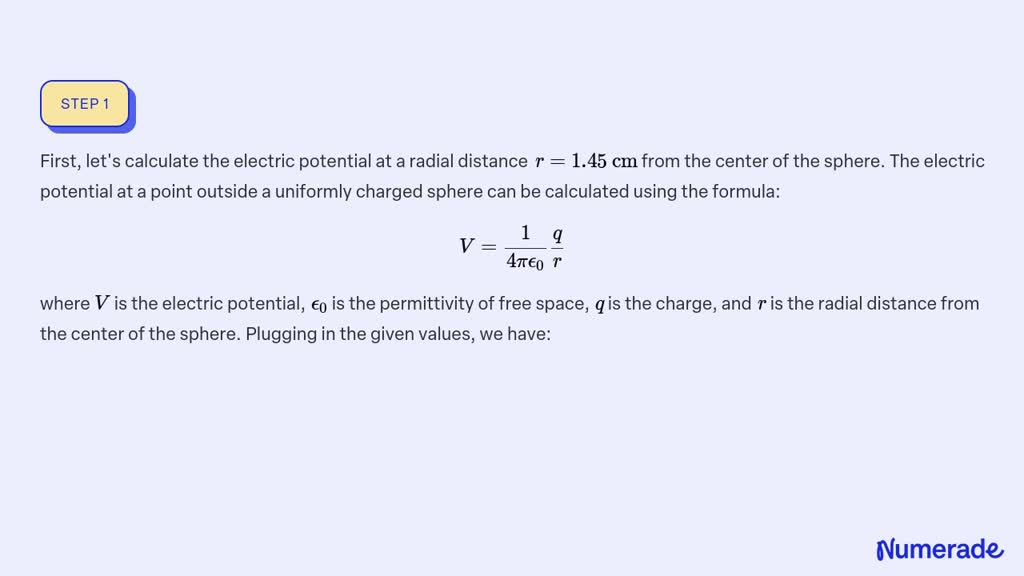 A Nonconducting Sphere Has Radius R Cm And Uniformly Distributed