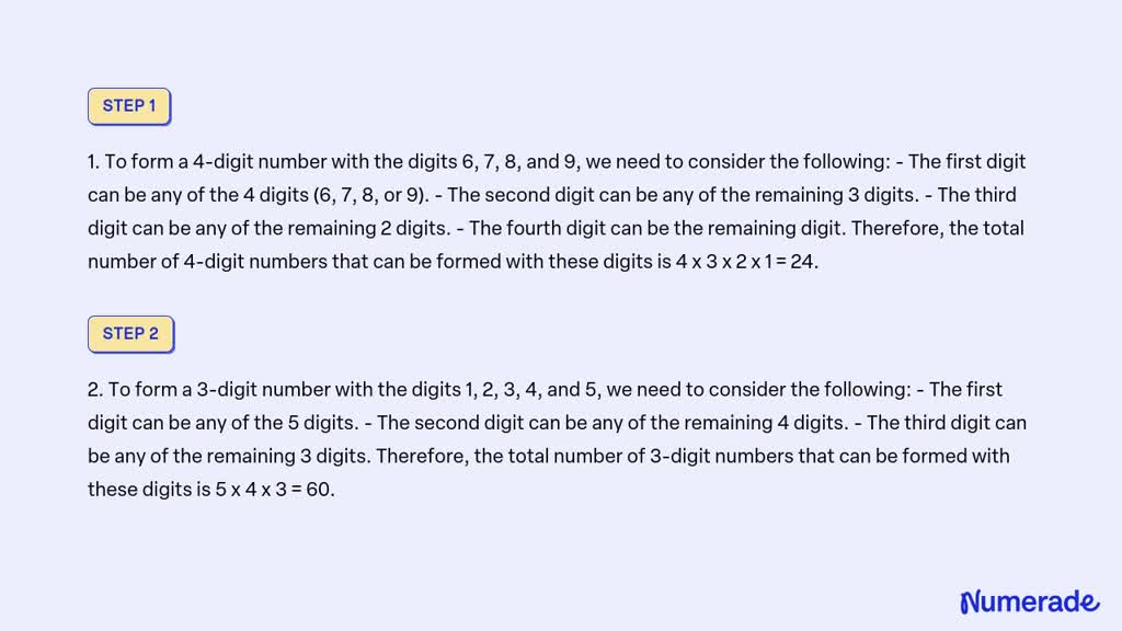 SOLVED Ayuda por favor 1 Cuántos números de 4 cifras diferentes se