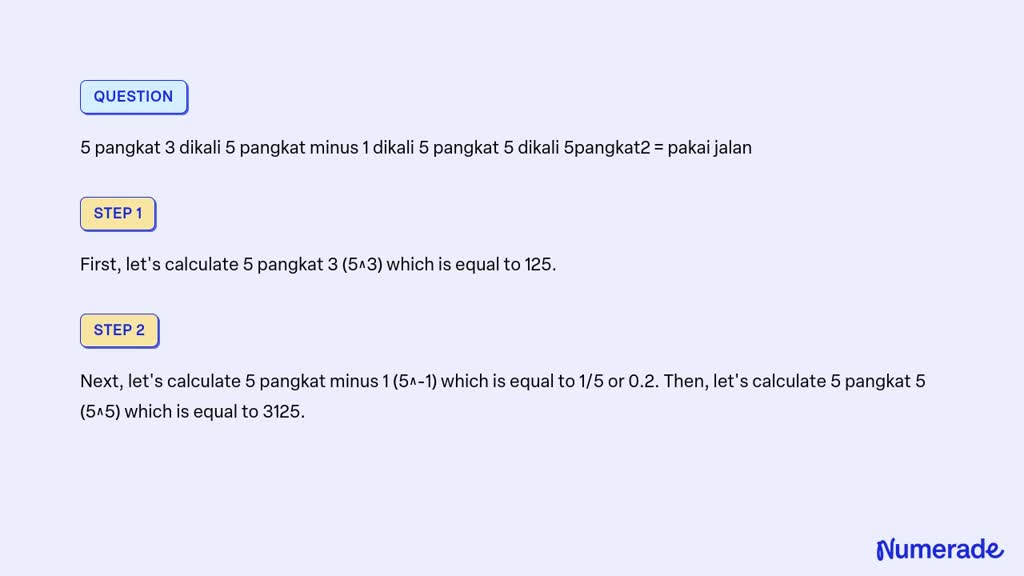 Solved Pangkat Dikali Pangkat Minus Dikali Pangkat Dikali