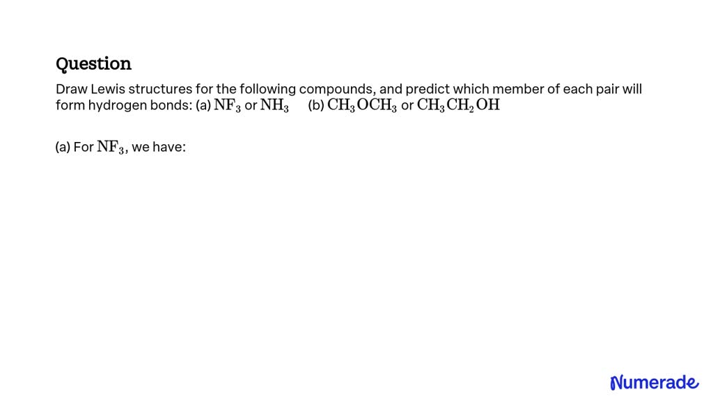 Solved Draw Lewis Structures For The Following Compounds And Predict