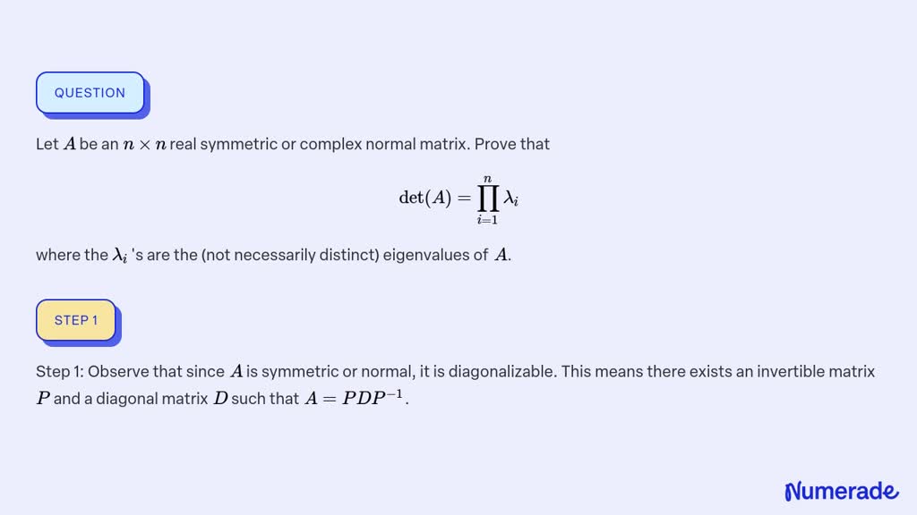 Solved Let A Be An N N Real Symmetric Or Complex Normal Matrix Prove