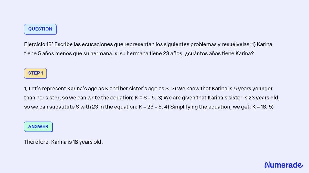 SOLVED Ejercicio 18 Escribe Las Ecucaciones Que Representan Los