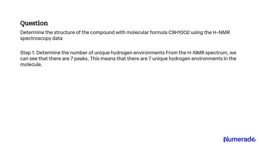 Solved Determine The Structure Of The Compound With Molecular Formula