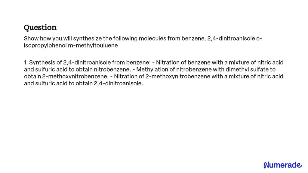 SOLVED Text Show How You Will Synthesize The Following Molecules From