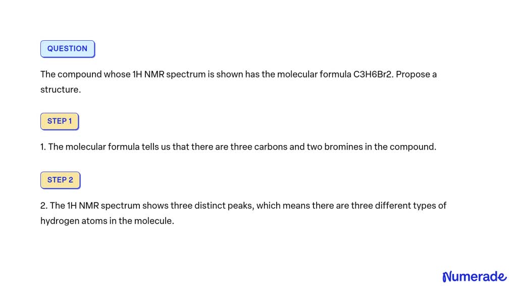 SOLVED The Compound Whose 1H NMR Spectrum Is Shown Has The Molecular