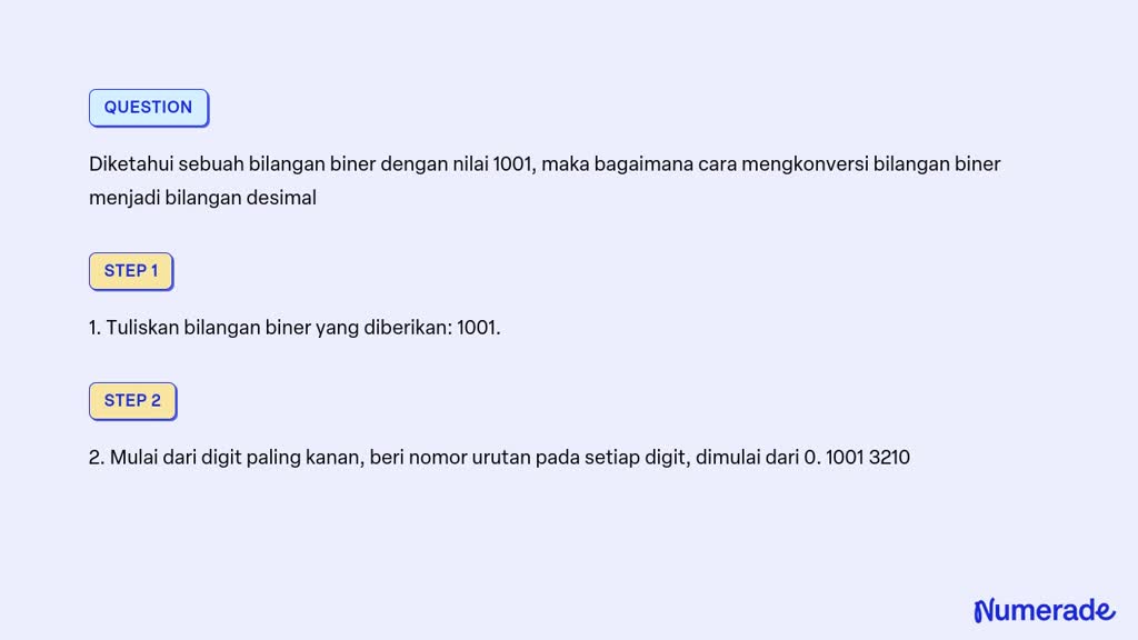 Solved Diketahui Sebuah Bilangan Biner Dengan Nilai Maka