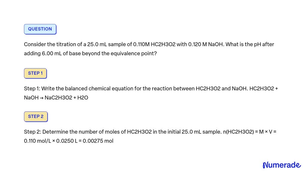 SOLVED Consider The Titration Of A 25 0 ML Sample Of 0 110M HC2H3O2