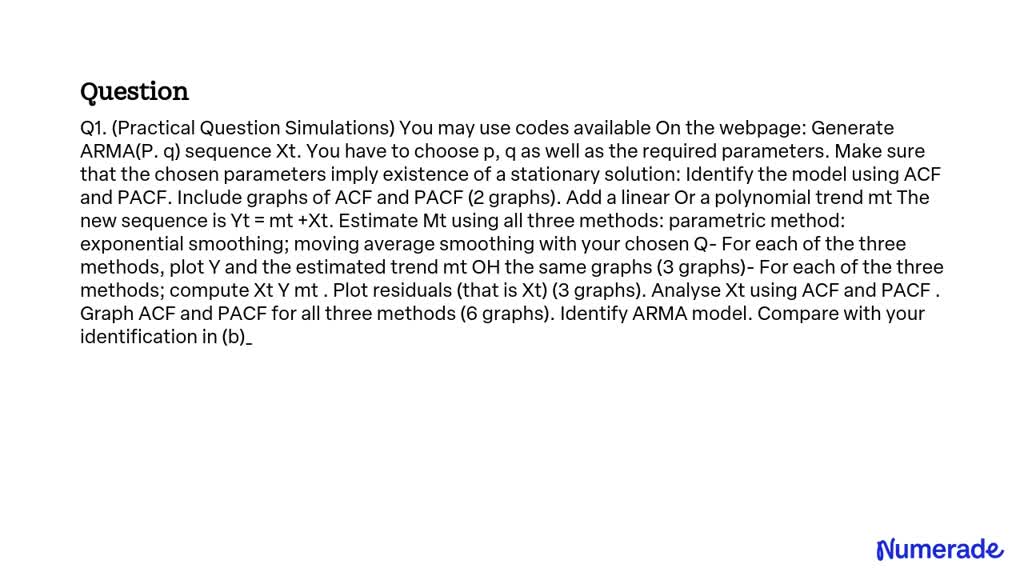 Solved Q Practical Question Simulations You May Use Codes