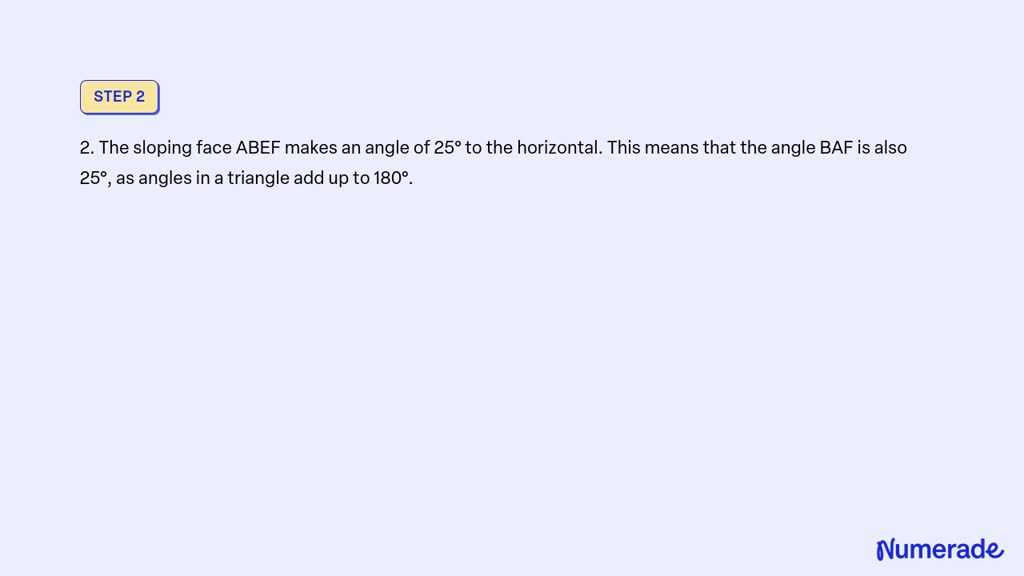 Solved The Diagram Shows A Wedge Abcdef The Base Of The Wedge Is A