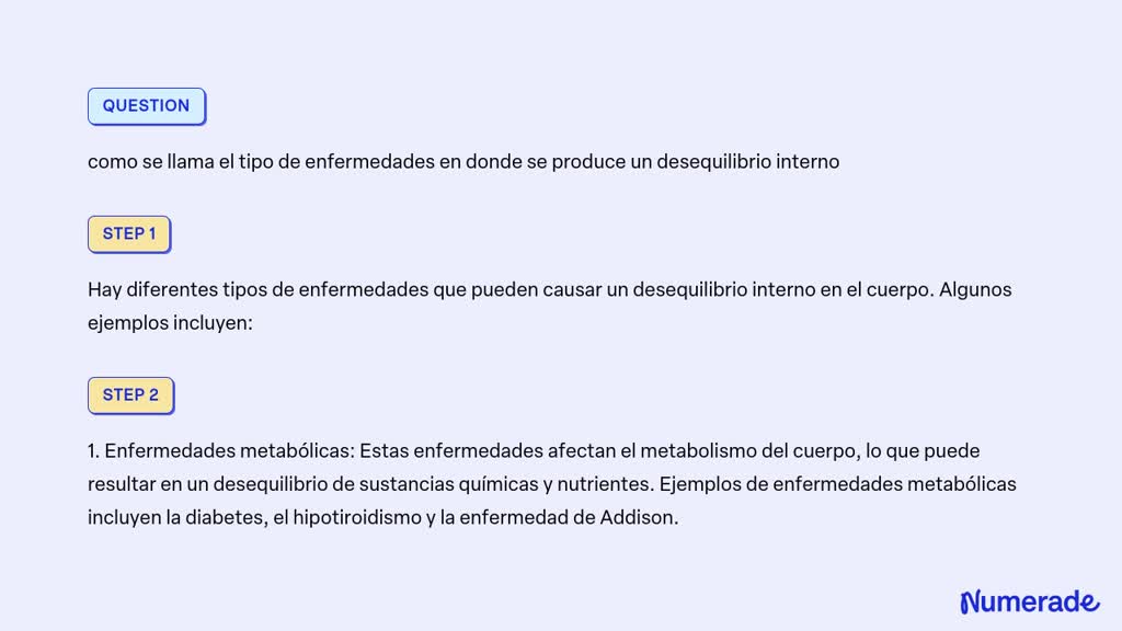 Solved Como Se Llama El Tipo De Enfermedades En Donde Se Produce Un