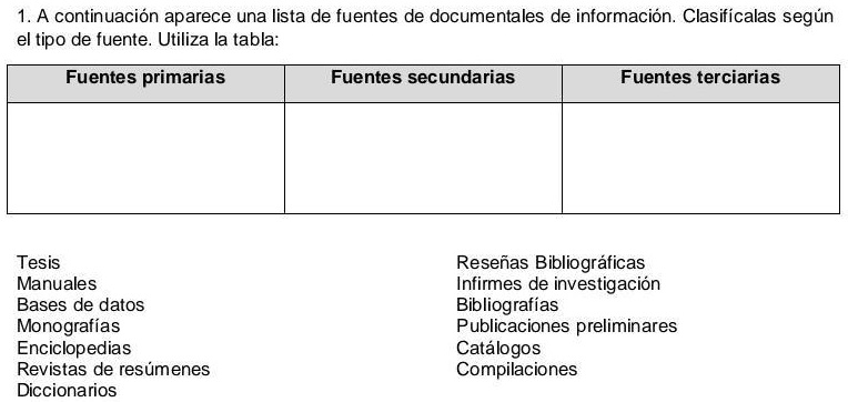 SOLVED: ayuda..................... 1. A continuación aparece una lista ...