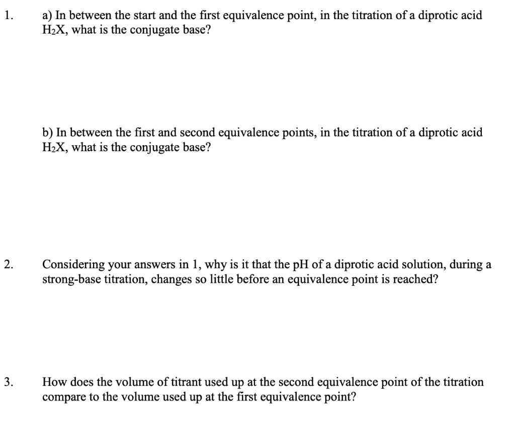 SOLVED In between the start and the first equivalence point, in the