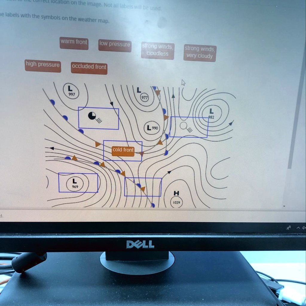 SOLVED: Match the levels with the symbols on the weather map Function 