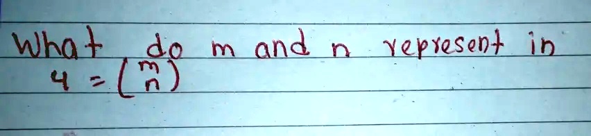 What do m and n represent in 4 = mn