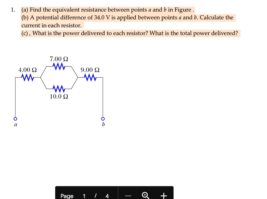 Find The Equivalent Resistance Between Points A And B… - SolvedLib