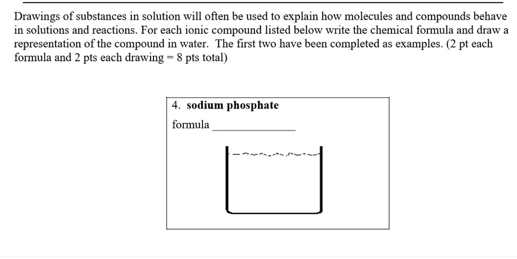 SOLVED Drawings of substances in solution will often be used to