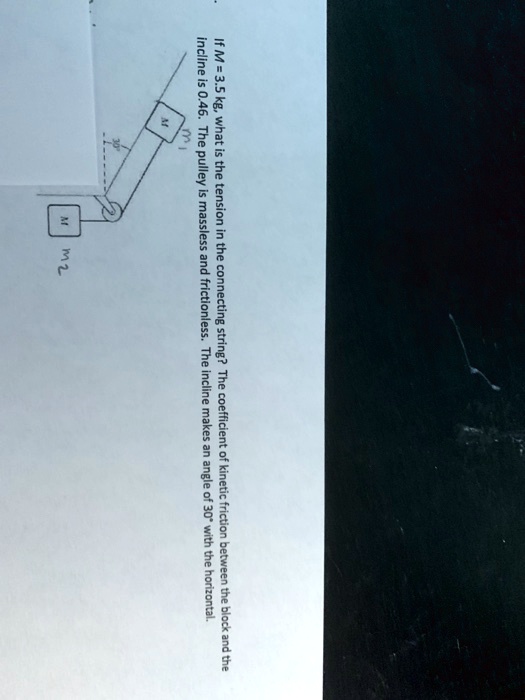 SOLVED: incline is 0.46. 3.5 what The pulley Is massless the tension ...