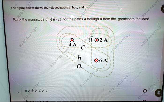 SOLVED: The Figure Below Shows Four Closed Paths A, B, C, And D. 4107 ...