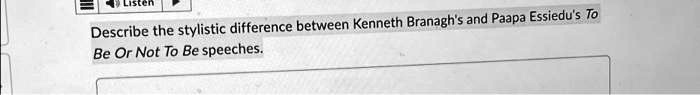 SOLVED: Listen. Describe the stylistic difference between Kenneth ...