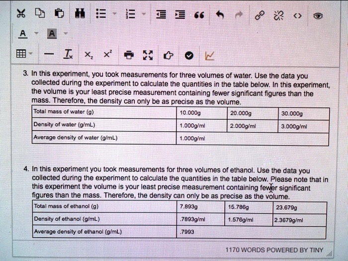 SOLVED: Text: 0 0 * I * * = * "lk In This Experiment, You Took ...