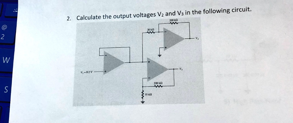 VIDEO solution: Calculate the output voltages V2 and Vin the following ...