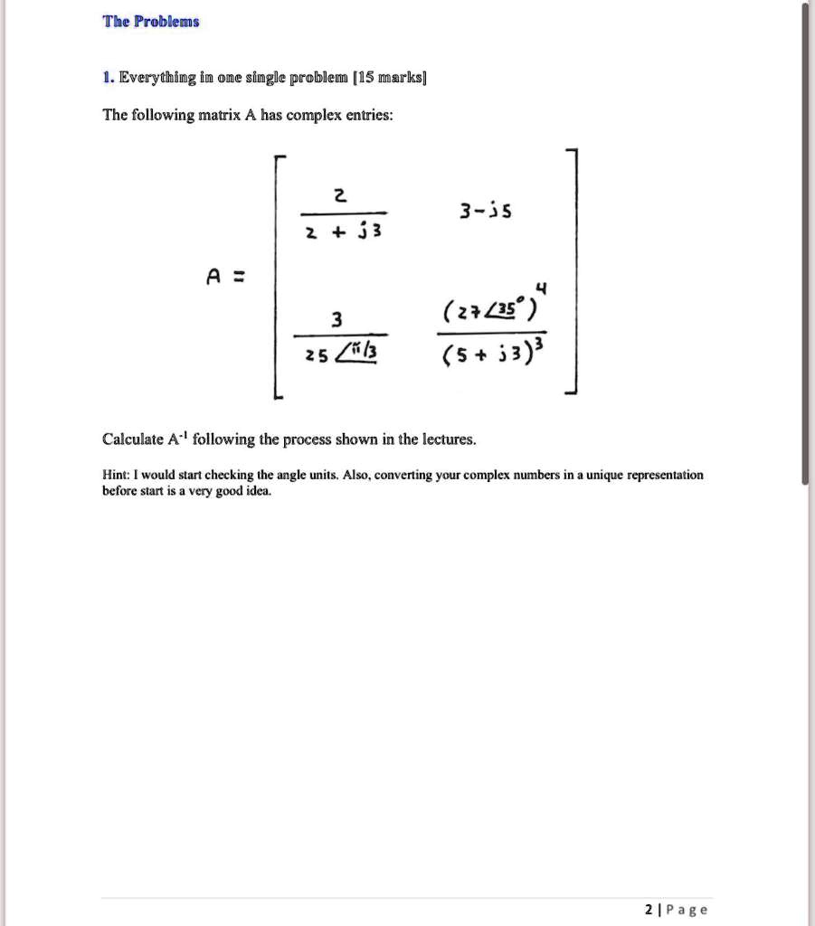 SOLVED: The Problems Everything in one single problem [15 marks] The ...