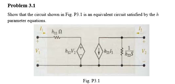 SOLVED: Problem 3.1 Show that the circuit shown in Fig. P3.1 is an ...