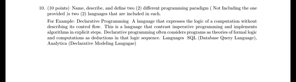 VIDEO solution: 10.10 points) Name, describe, and define two (2 ...