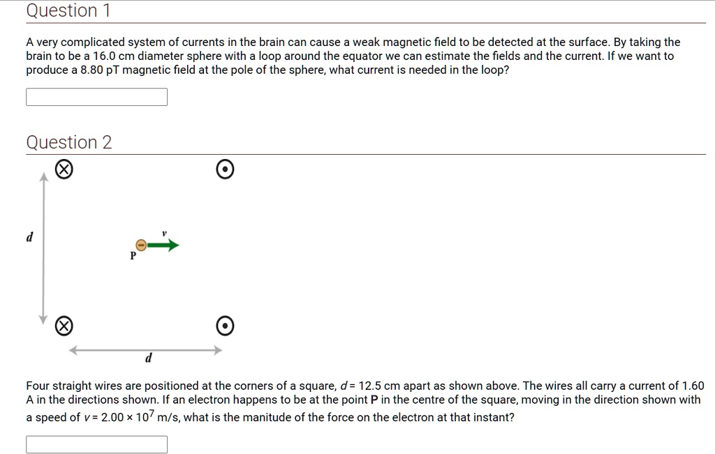 SOLVED Question A very complicated system of currents in the brain can