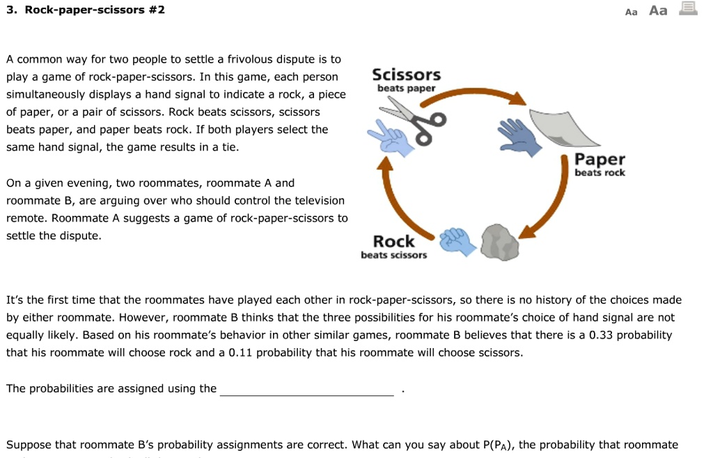 3. Rock-paper-scissors #2 A common way for two people to settle a ...
