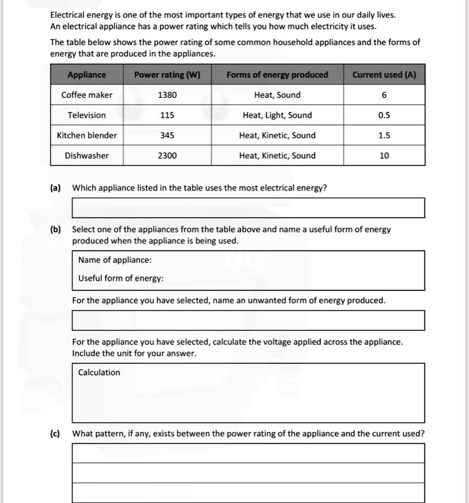 SOLVED Need help please???? Electrical energy is one of the most