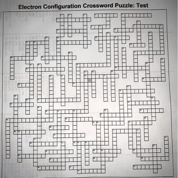 SOLVED Electron Configuration Crossword Puzzle Test