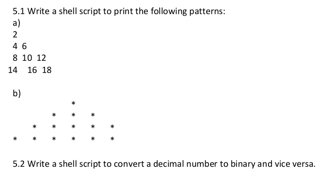 Video Solution: In Linux 5.1 Write A Shell Script To Print The 