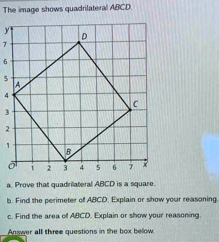 Solved The Image Shows Quadrilateral Abcd 5 3 Prove That Quadrilateral Abcd Ist Square Find The 6506
