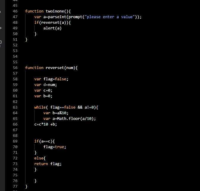 SOLVED: In VS (JavaScript), I am trying to check if a user's input is ...