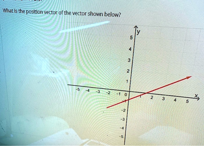 SOLVED: What is the position vector of the vector shown below?