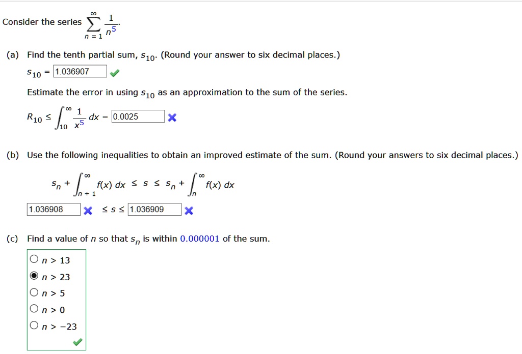 Solved Consider The Series âˆ‘ N 5 To 7 N 2 A Find The Tenth