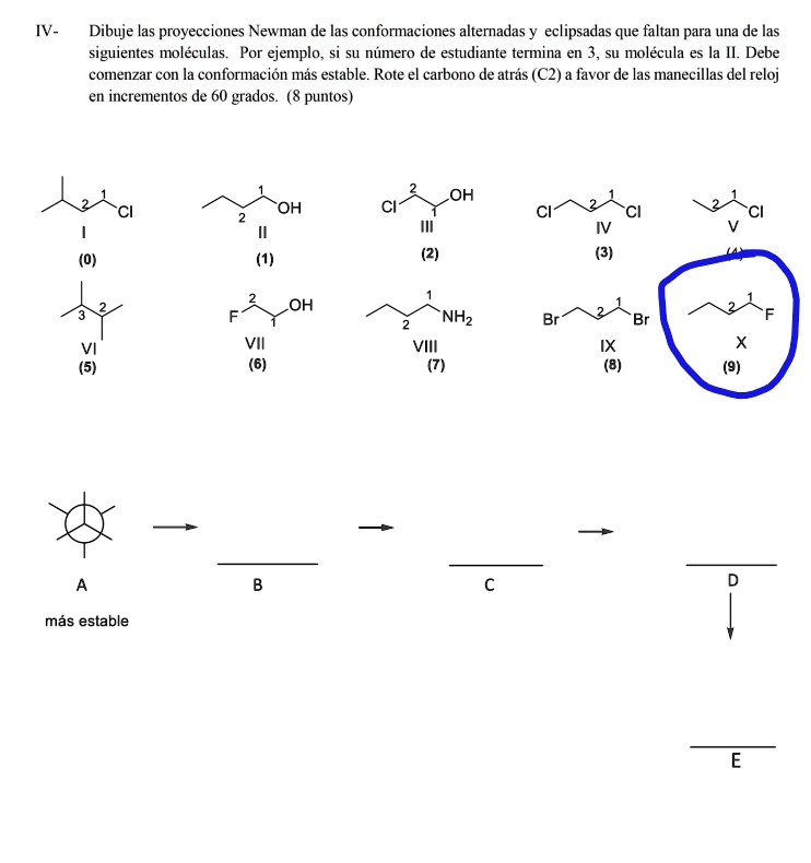 IV-Dibuje las proyecciones Newman de las conformacion… - SolvedLib