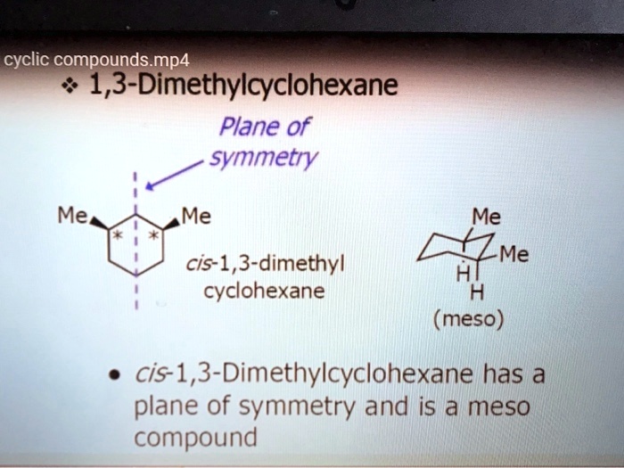 SOLVED cyclic compounds mpa 1,3Dimethylcyclohexane Plane of symmetry