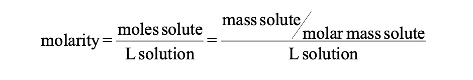 mass solute moles solute molarity molar mass solute lsolution lsolution 49028