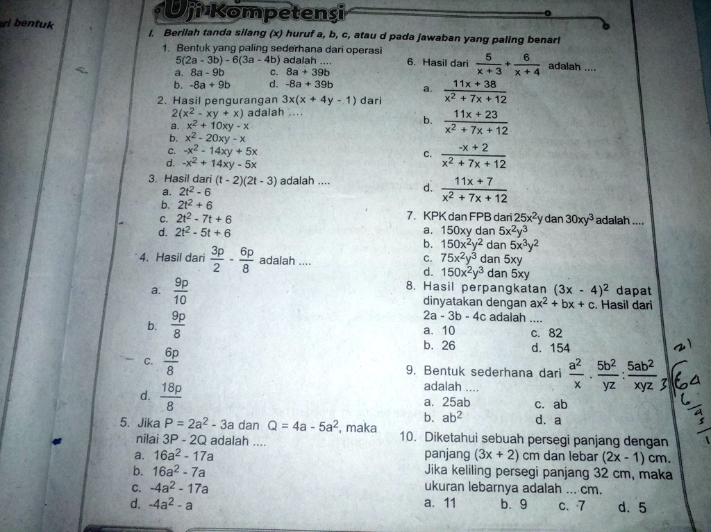 SOLVED: Tolong Dijawab No.5-10 Ya Jawab Yang Benar Tugas Nich Harus ...