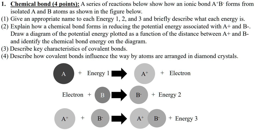 1 chemical bond 4 points a series of reactions below show how an ionic ...