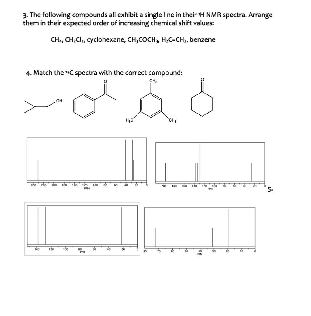 SOLVED:3. The following compounds all exhibit a single line in their 'H ...