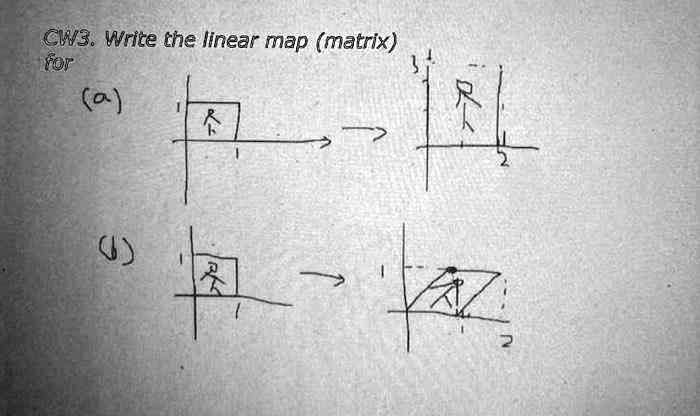 SOLVED: CW3. Write the linear map (matrix) for (o)