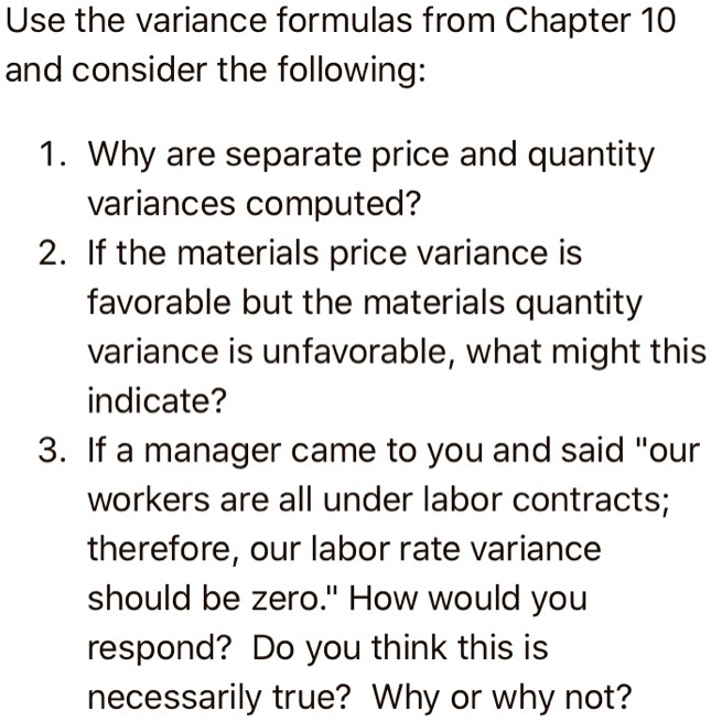 SOLVED Use the variance formulas from Chapter 10 and consider the