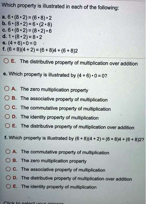 multiplicative property of zero