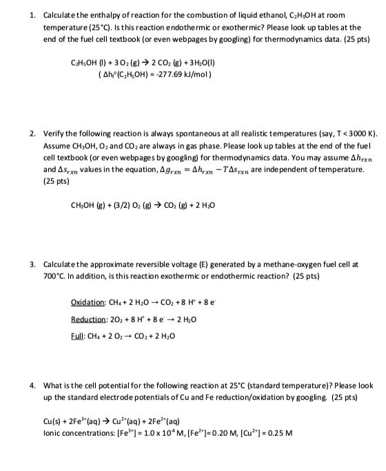 SOLVED Calculate the enthalpy of reaction for the combustion of liguid