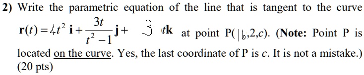 Video Solution: 2) Write The Parametric Equation Of The Line That Is 