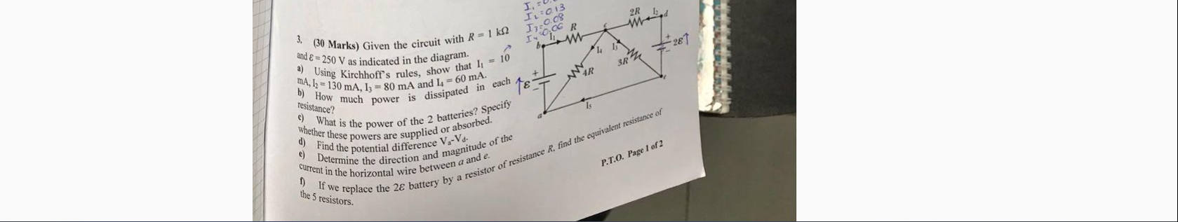 SOLVED: determine the current in each branch of the circuit